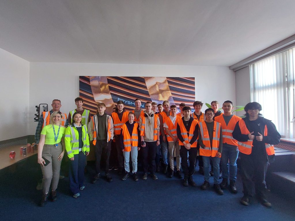 Studenten op bezoek bij Prysmian: kennismaken met innovatieve kabeltechnologie